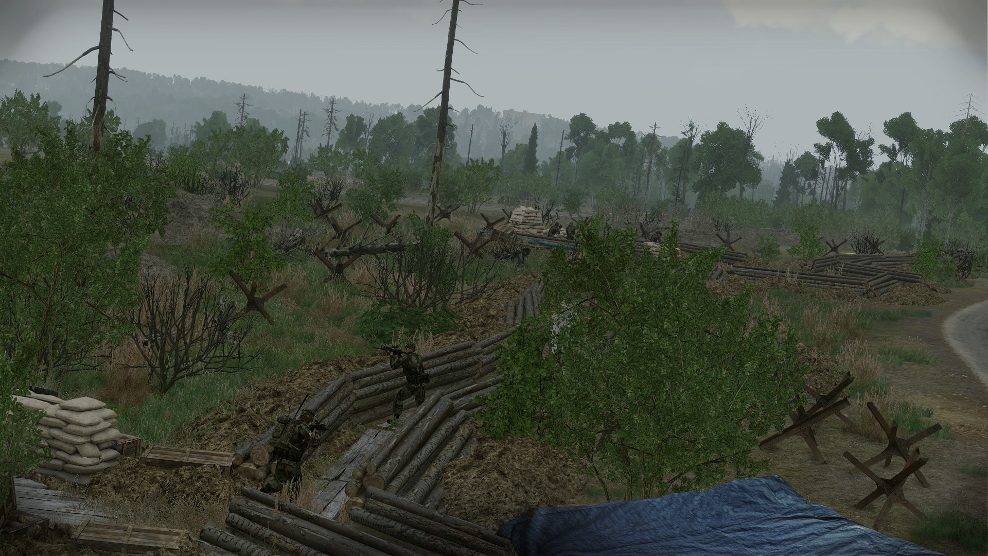 Arma 3 czech hedgehog trenches